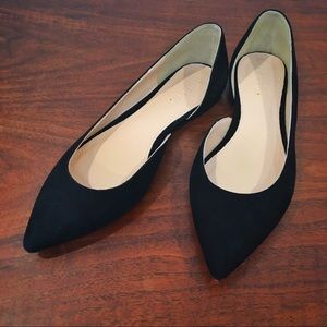 NWOT J. Crew Audrey D’Orsay Flat in Black Suede